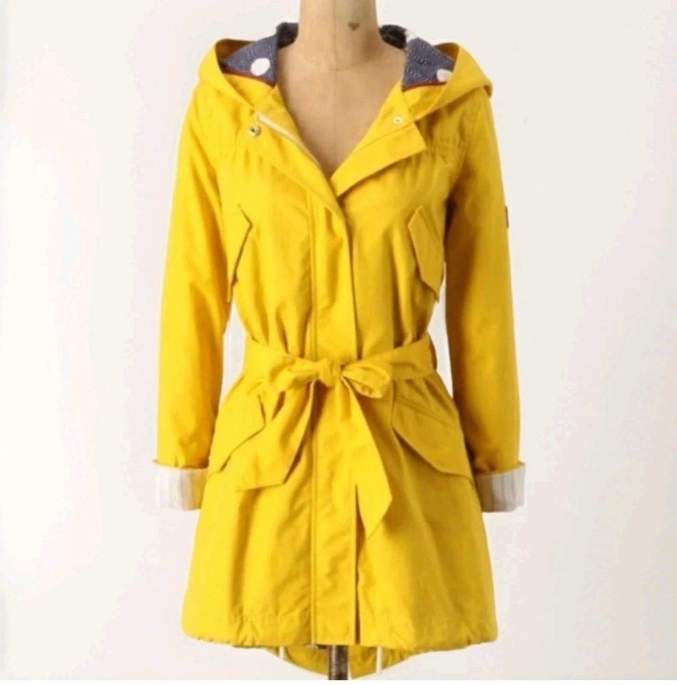 Anthropologie  Daughter Of The Liberation Heritage Rain Coat Jacket Yellow Small